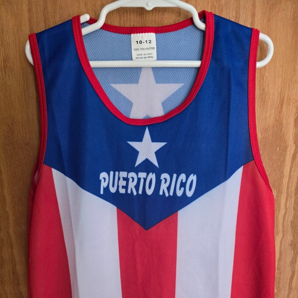 Puerto Rico Boys’ Tank Top – Flag Graphic – Size 10/12